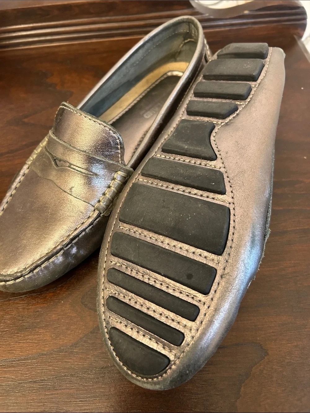 Eastland Men’s Metallic Bronze Slip-On Loafers